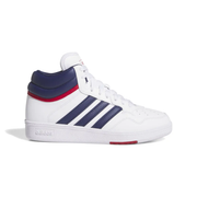 Adidas Kid's White/Blue Trainers Hoops 4.0 Mid Sneakers, JI0904