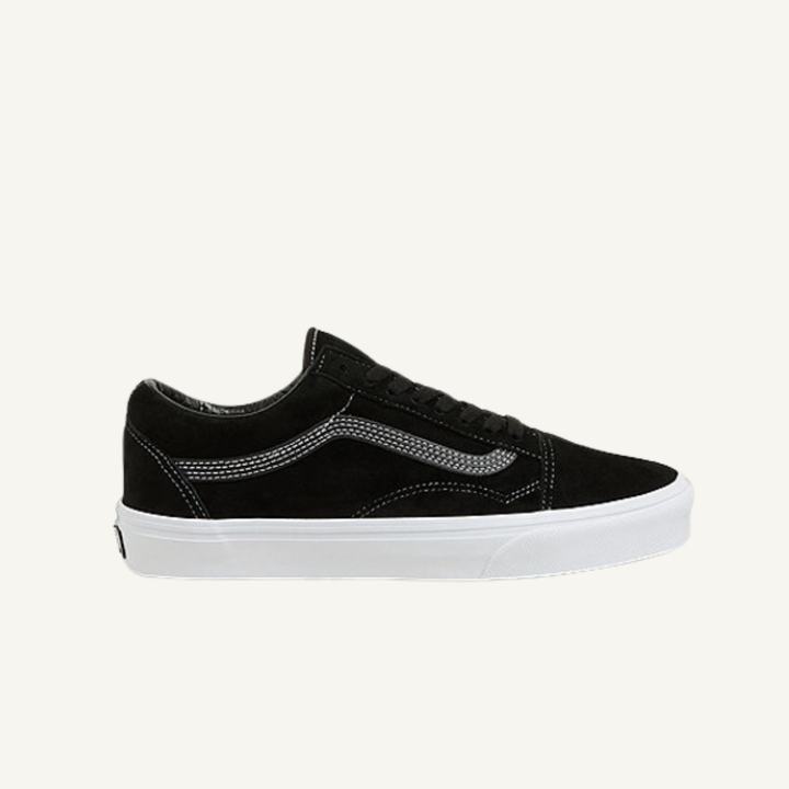 Vans Mens Black Old Skool Pig Suede Sneakers, VN0A2Z42BLK