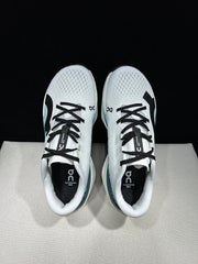 On Cloudboom Max Running Shoes in White and Lake Blue