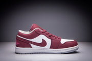 Jordan Air Jordan 1 Low Sneakers White and Burgundy