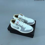 Jordan 1 Low OG Sneakers, White Multi-Color, 553558-146