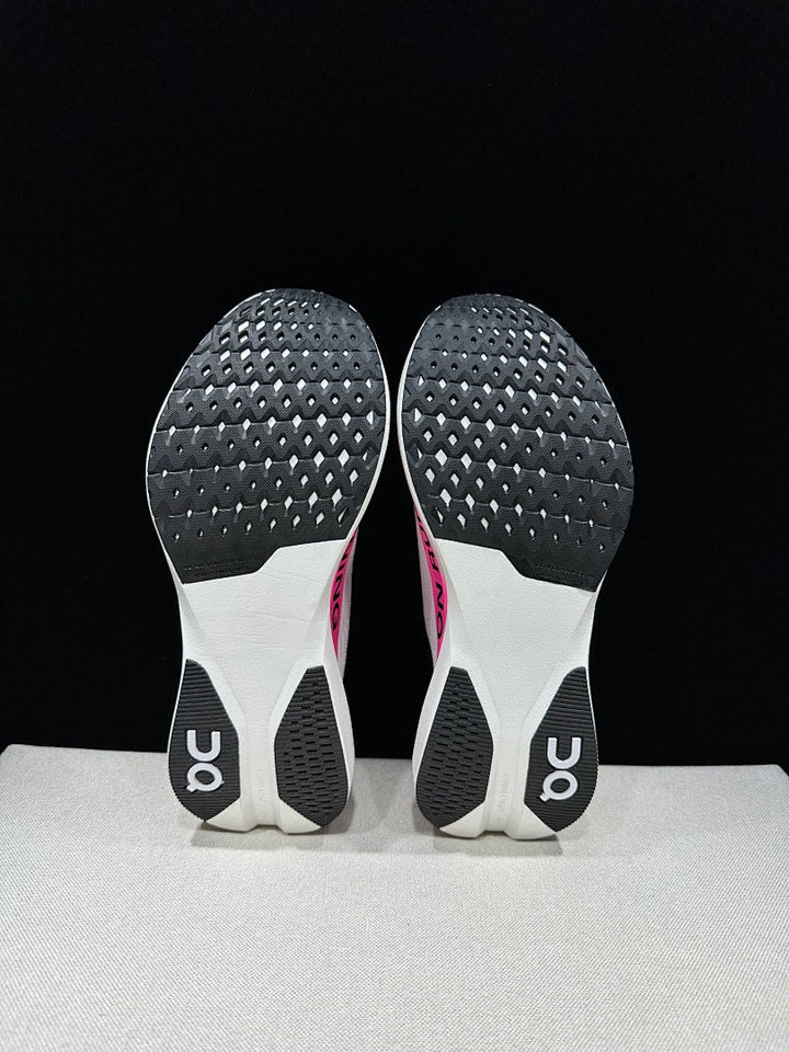 On Cloudboom Strike LS White/Pink Running Sneakers