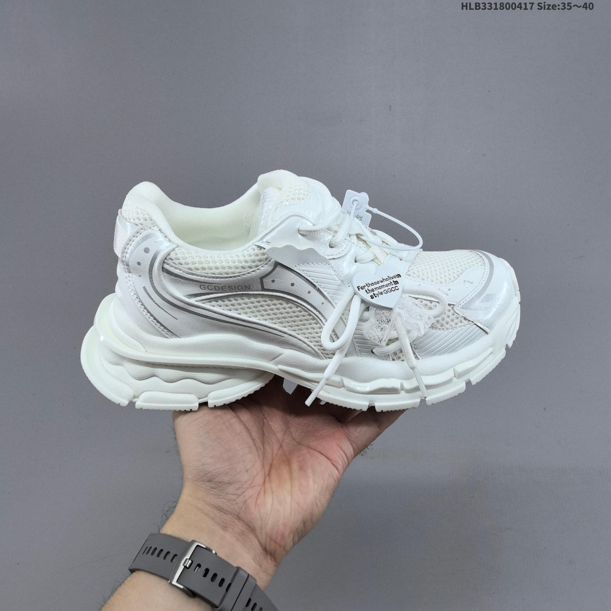 GG-CC Chunky Low Sneakers in White