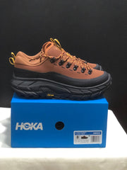 HOKA Tor Summit Hiking Shoes in Brown and Black