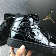 Air Jordan 1 Mid Black Patent Sneakers BQ6472-002