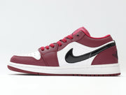 Air Jordan 1 Low Red and White Sneakers 553558-604