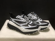HOKA Stinson One 7 Black and White Trail Sneakers