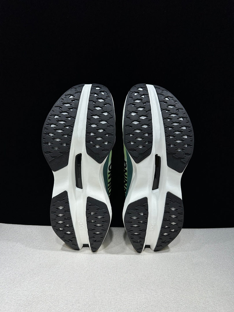 On Cloudboom Max Running Shoes, White and Green