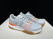 On THE ROGER Advantage Pro Tennis Shoes, Grey and Orange