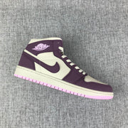 Air Jordan 1 Mid Pink Purple Sneakers 555112-500
