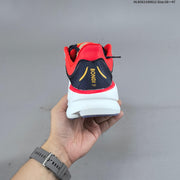 HOKA Bondi 9 Running Shoes in Navy, Red and Yellow