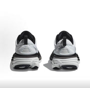 HOKA Bondi 8 White and Black Running Shoes