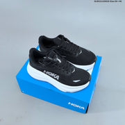 HOKA Bondi 9 Black and White Running Shoes