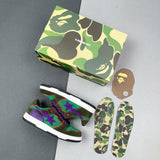 BAPE SK8 Sta Sneakers Green and Purple