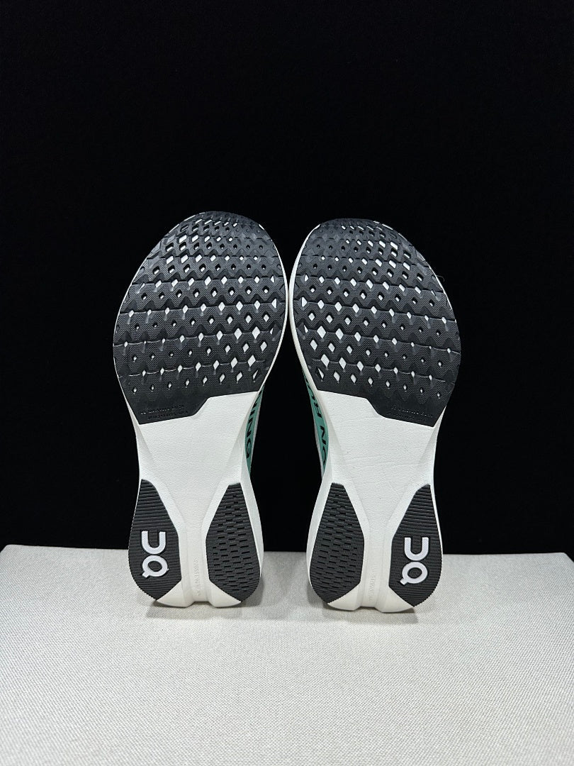 On Cloudboom Strike LS Running Shoes White Light Green