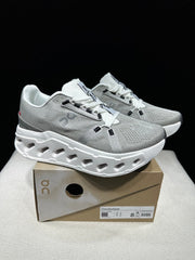 On Cloudeclipse Running Shoes, Gray and White