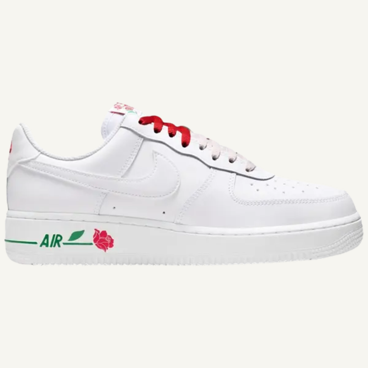 Nike Women's White Air Force 1 'Roses' Sneakers, IF0498 100