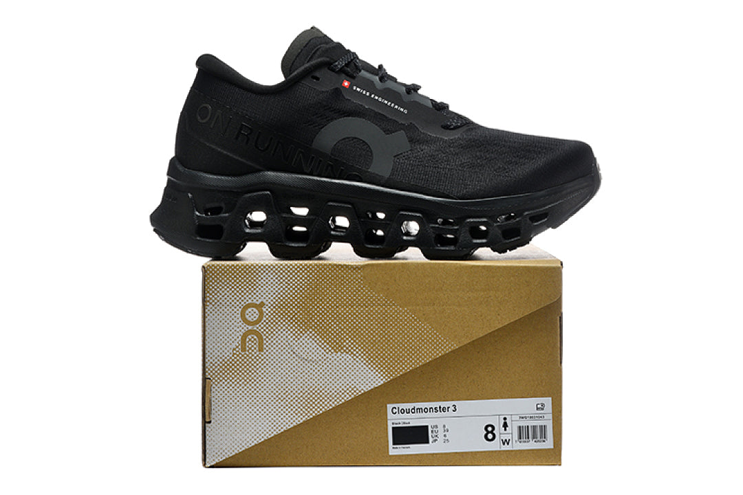 On Cloudmonster 3 Black Running Sneakers