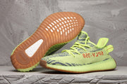 Yeezy Boost 350 V2 Sneakers in Lime Green and Brown