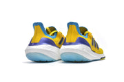 adidas UltraBoost 22 Running Shoes, Yellow and Blue, GW1710