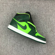 Air Jordan 1 Mid Fluorescent Green Sneakers 554724-330