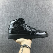 Air Jordan 1 Mid Black Patent Sneakers BQ6472-002