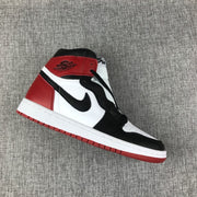 Air Jordan 1 High Black Toe Sneakers 555088-184