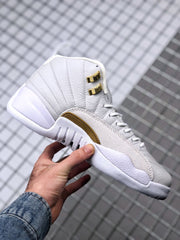 Air Jordan 12 OVO White Gold Sneakers 873864-102