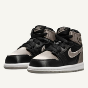 Jordan Toddler's Black/Grey Jordan 1 Retro High OG Sneakers, FD5305 010
