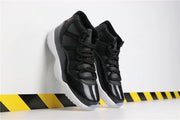 Air Jordan 11 Retro 72-10 Black and White High-Top Sneakers