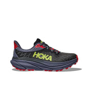 HOKA Challenger 7 Trail Running Shoes – Black, Red & Gray