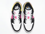 Nike Air Jordan 1 Low Yellow Pink Black Sneakers CW5564-001