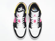 Nike Air Jordan 1 Low Yellow Pink Black Sneakers CW5564-001
