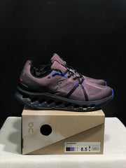 On Cloudsurfer Running Shoes in Charcoal and Blue