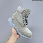Timberland 6-Inch Lace-Up Boots in Gray Suede