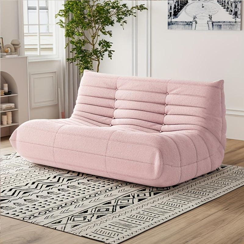 Adult Bean Bag Chair - Teddy Velvet Sofa Bed, Modern and Comfortable Lazy Sofa, Couple Sofa, Armless Cushioned Floor Chair, Suitable for A Variety Of Room Types, Game Sofa, Balcony Tatami, Multi-person Sofa Bed