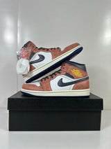 Jordan Air Jordan 1 Mid Flight Orange White Black FV3619-106