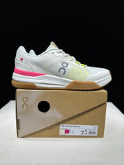 On THE ROGER Advantage Pro Tennis Shoes White Beige Pink