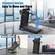 Black foldable treadmill W215P421553 - Product detail 5