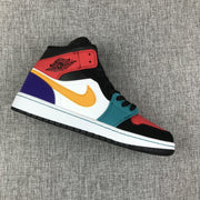 Jordan 1 Mid Multicolor High-Top Sneakers