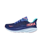 HOKA Clifton 9 Running Shoes in Navy and Light Blue