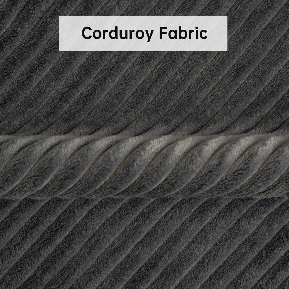 42'' Ultra-Plush Corduroy Sofa, Deep Seat, Single Couch for Small Living Room, Bedroom, No Assembly Required