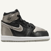 Jordan Toddler's Black/Grey Jordan 1 Retro High OG Sneakers, FD5305 010