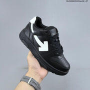 Off-White Out of Office Low-Top Sneakers, Black and White