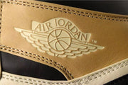 Air Jordan 1 High Premium Black Fossil Pale Ivory Sneakers