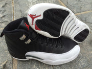 Air Jordan 12 Women's High-Top Sneakers, Black and White