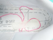 Jordan 1 Mid Sneakers White Pink Turquoise 555112-102