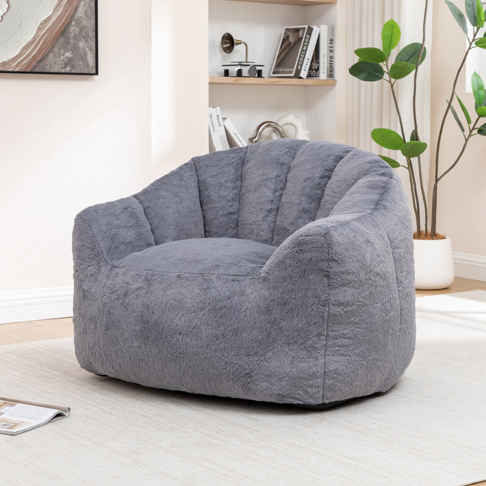 Bean Bag Chair, Bean Bag Sofa Chair with Armrests Stuffed High-Density Foam, Lazy Sofa Comfy Chairs BeanBag Chair for Adults in Living Room, Bedroom Reading