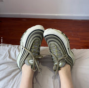 Nike Air Max 97 Sneakers, Olive Green and White, FB9619-002