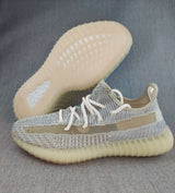 adidas Yeezy Boost 350 V2 Knit Sneakers, Gray and Cream